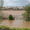 El caudal del Guadiana en Badajoz alcanza al Paseo Fluvial