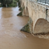 El caudal del Guadiana en Badajoz alcanza al Paseo Fluvial