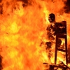 Instantes de las Candelas de Santa Marina en Badajoz