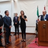 Imágenes de la llegada del ministro a Badajoz y del acto del Cupón de la ONCE