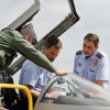 El Príncipe Felipe visita la Base de Talavera la Real