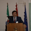 Imágenes de la llegada del ministro a Badajoz y del acto del Cupón de la ONCE