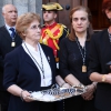 El ministro del Interior asiste a una ofrenda floral a la Patrona de Badajoz