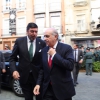 El ministro del Interior asiste a una ofrenda floral a la Patrona de Badajoz