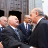 El ministro del Interior asiste a una ofrenda floral a la Patrona de Badajoz