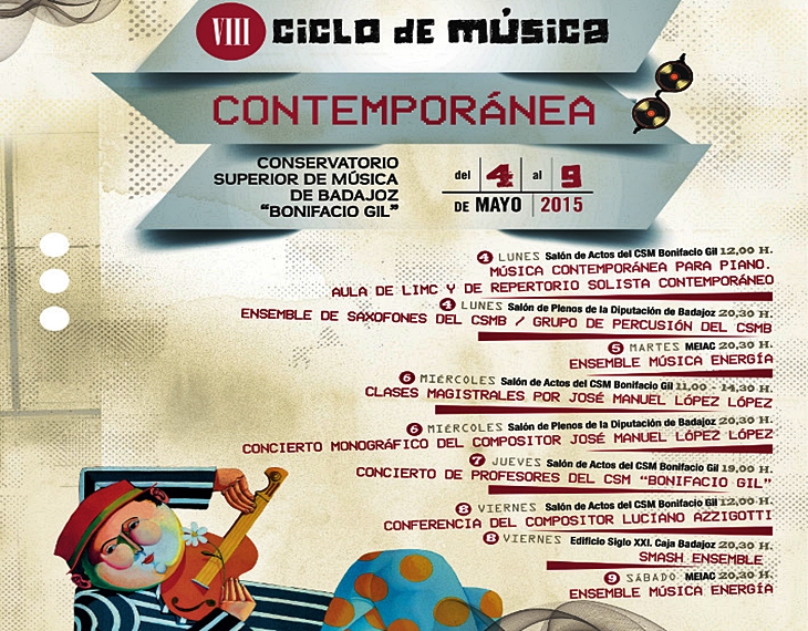 El 8º Ciclo de Música Contemporánea programa 7 conciertos en Badajoz