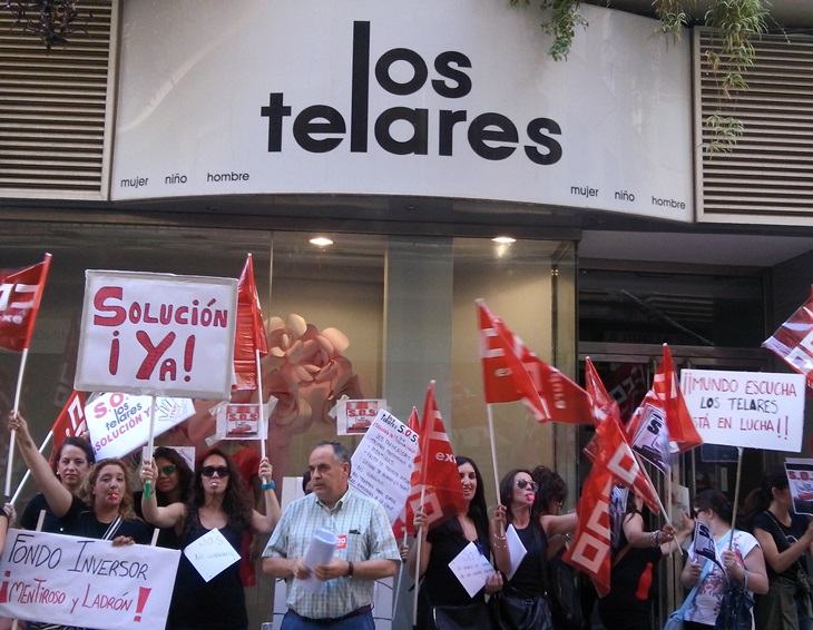Trabajadores de &#39;Los Telares&#39; se concentran para exigir sus salarios