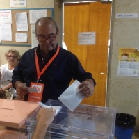 García Borruel (Ciudadanos) vota en Badajoz