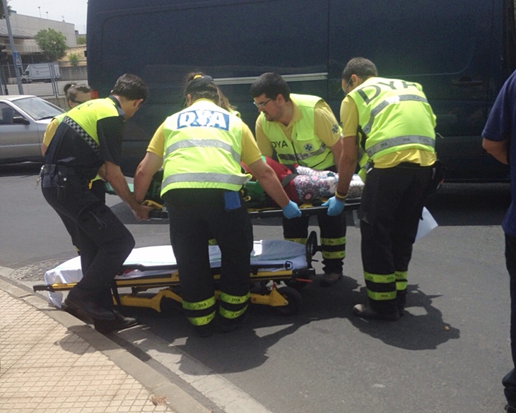 Accidente en la avenida de la Hispanidad de Cáceres
