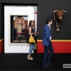 El torero Fran Rivera inaugura su exposición en Badajoz