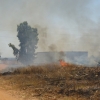 Incendio en las inmediaciones de la casa de Monago en Badajoz