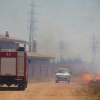 Incendio en las inmediaciones de la casa de Monago en Badajoz