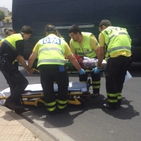 Accidente en la avenida de la Hispanidad de Cáceres