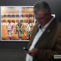 El torero Fran Rivera inaugura su exposición en Badajoz