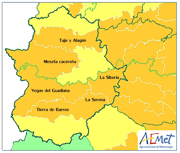 Extremadura entrará en alerta naranja a partir del lunes por calor intenso