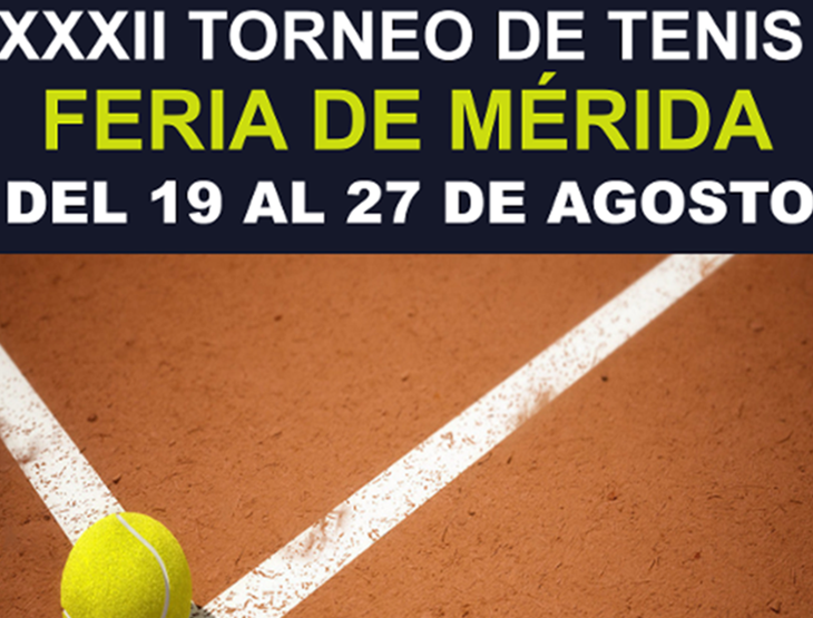 El Torneo de Tenis de Mérida se celebrará del 19 al 27 de agosto