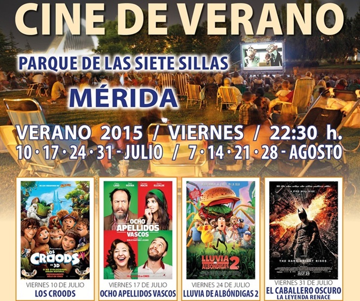 El Parque de las VII Sillas de Mérida acogerá el Cine de Verano