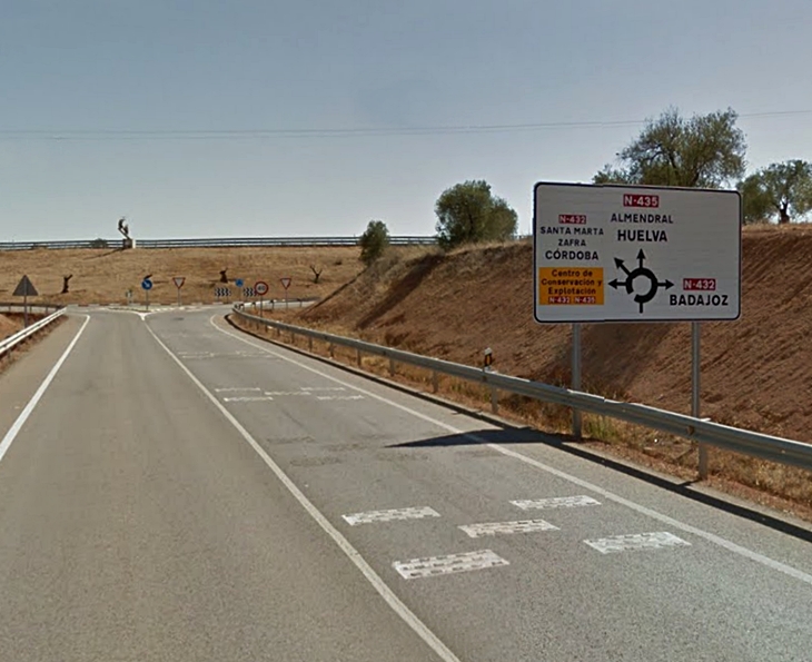 Piden al Gobierno que desdoble la Nacional 435 (Badajoz-Huelva)