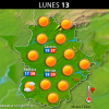 Previsión meteorológica para Extremadura. Días 11, 12 y 13 de julio