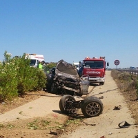 Un atrapado en un accidente al sur de la provincia de Badajoz