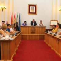 Concejales del PP abandonan un pleno del ayuntamiento de Mérida