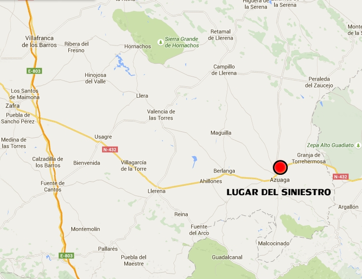 Fallecen dos jóvenes en un accidente en la provincia de Badajoz