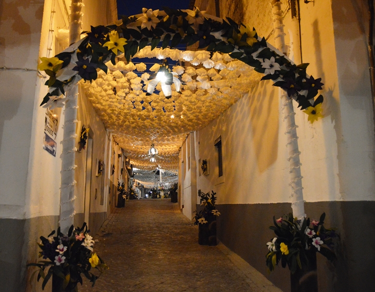 Vista nocturna de las &quot;Festas do Povo&quot; 2015