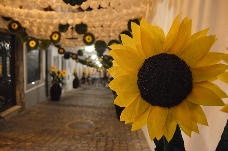 Vista nocturna de las &quot;Festas do Povo&quot; 2015