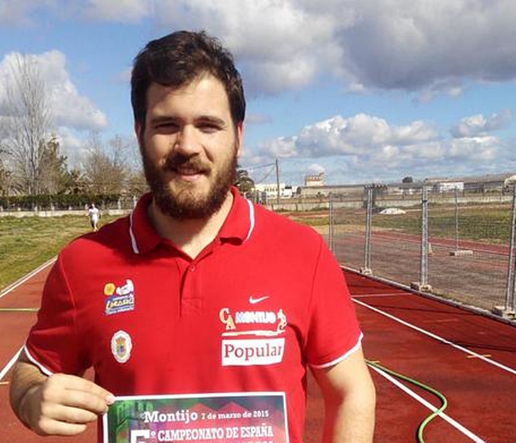 El pacense, Javier Cienfuegos, campeón de España de lanzamiento de martillo
