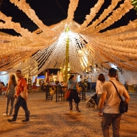 Vista nocturna de las &quot;Festas do Povo&quot; 2015