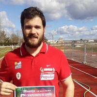 El pacense, Javier Cienfuegos, campeón de España de lanzamiento de martillo