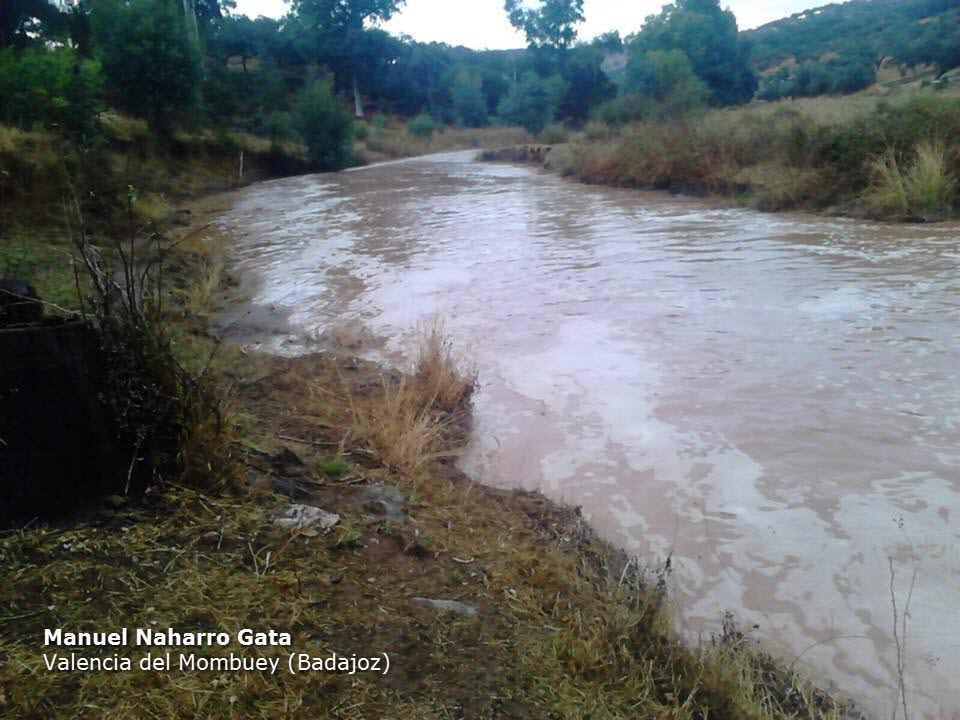 Una importante tormenta deja unos 45 litros/m2 de lluvia y granizo en Valencia del Mombuey (Badajoz)