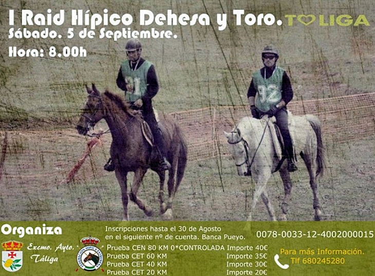 Táliga organiza el primer Raid Hípico “Dehesa y Toro”