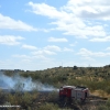 El viento intensifica un incendio cercano a Cerro Gordo (Badajoz)