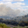 El viento intensifica un incendio cercano a Cerro Gordo (Badajoz)
