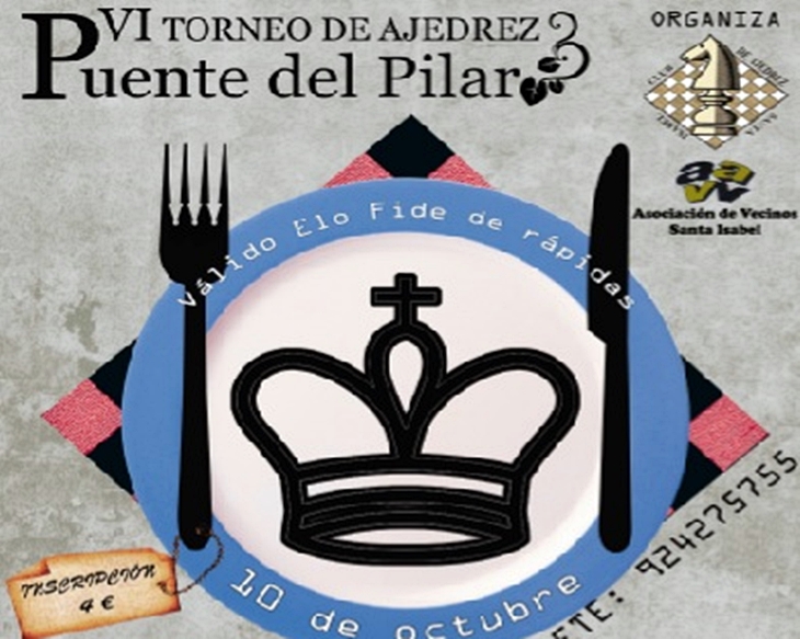 El Torneo de Ajedrez &#39;Puente del Pilar&#39; alcanza su sexta edición