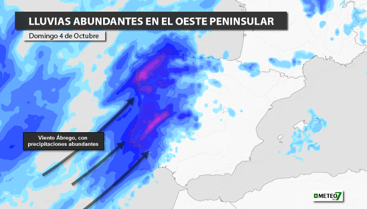 Llega una nueva borrasca: lluvias, viento y descenso de temperaturas a partir del domingo