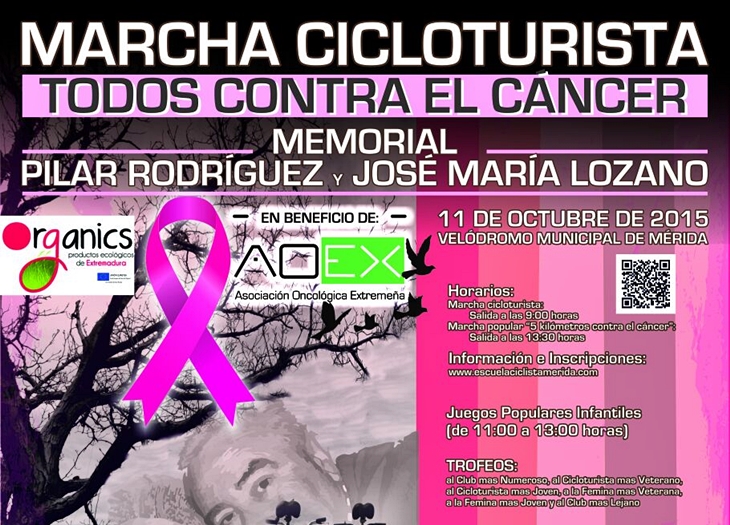Ciclistas contra el cáncer, el próximo domingo en Mérida