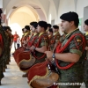 Retreta militar por el casco antiguo con motivo de la Fiesta Nacional