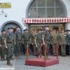 Retreta militar por el casco antiguo con motivo de la Fiesta Nacional