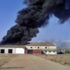 Arde una nave cerca de Talavera la Real