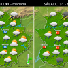 Previsión meteorológica para Extremadura. Días 31 de octubre, 1 y 2 de noviembre