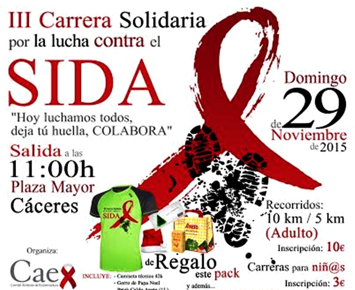 Cáceres celebrará una carrera contra el Sida