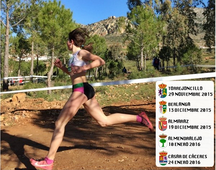 Brahim Rabhi y Conchi Hidalgo, primeros líderes de la Liga extremeña de Campo a Través
