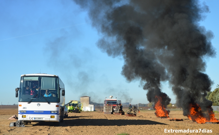 Realizado con éxito el simulacro de accidente aéreo en Talavera