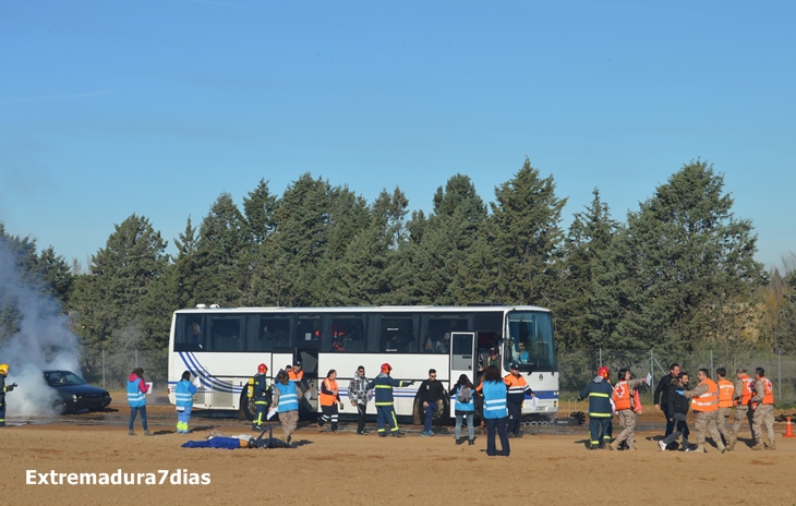Realizado con éxito el simulacro de accidente aéreo en Talavera