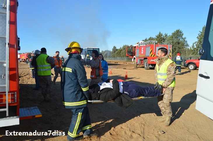 Realizado con éxito el simulacro de accidente aéreo en Talavera