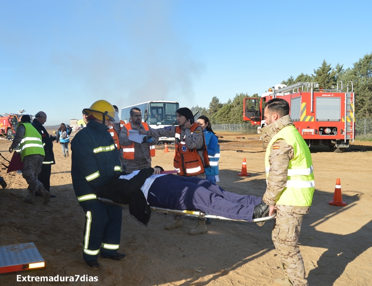 Realizado con éxito el simulacro de accidente aéreo en Talavera