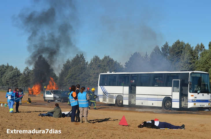Realizado con éxito el simulacro de accidente aéreo en Talavera