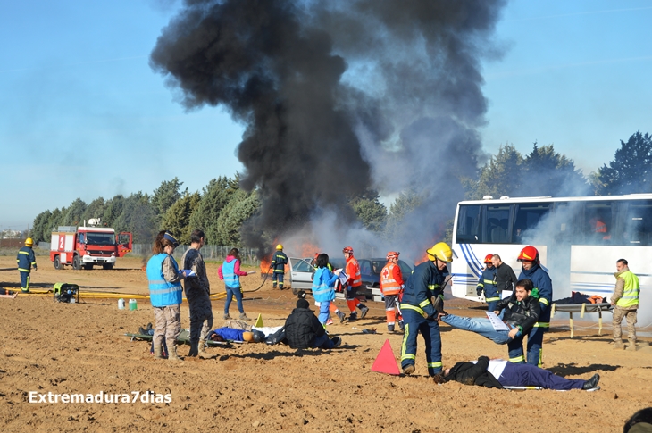 Realizado con éxito el simulacro de accidente aéreo en Talavera